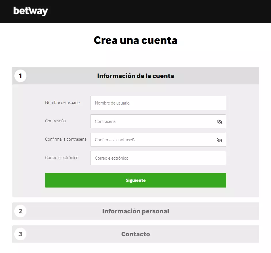 Winng Betway iniciar sesion